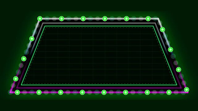 Cyber matrix green 1980s synthwave outrun retro marquee frame.