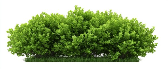 Obraz premium Vibrant green ornamental bush with dense foliage perfect for landscaping and eco-friendly projects.