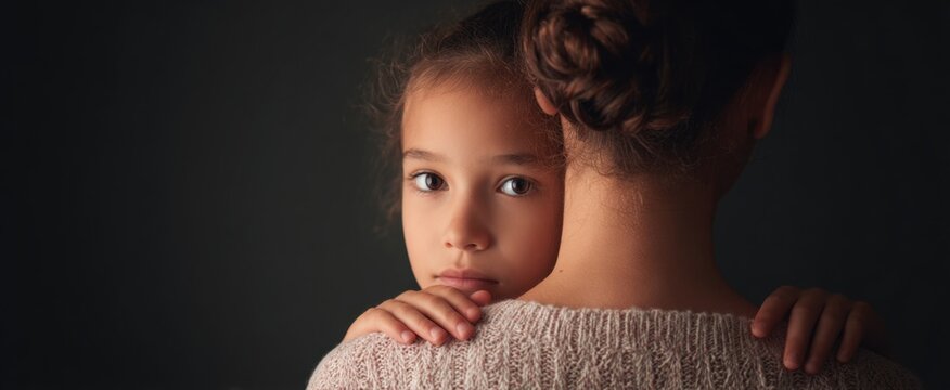 Mother's hand comforts anxious daughter embodying nurturing care and support inspired by Proverbs.