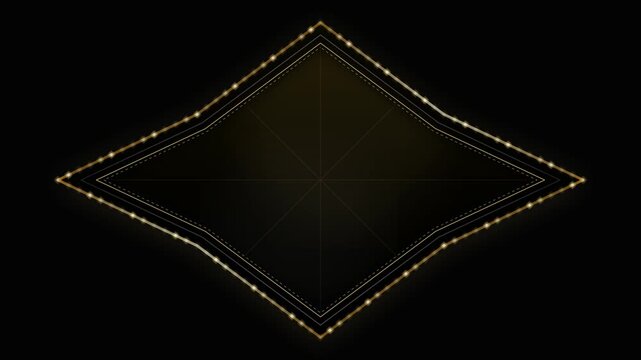 Premium art deco great gatsby starburst marquee frame with 1920s vintage gold crystals.
