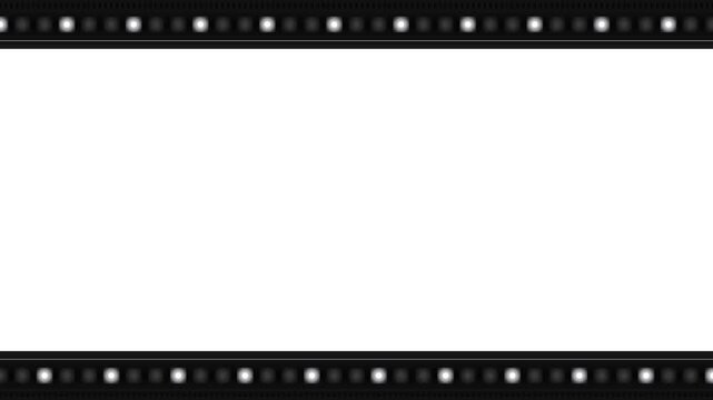 Vintage monochrome silver screen cinematic widescreen letterbox marquee frame.