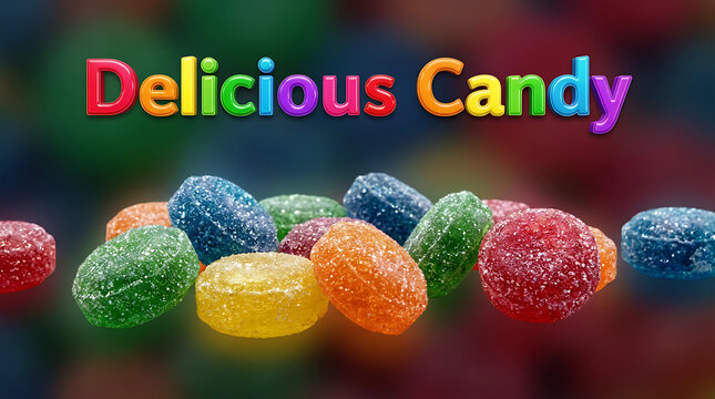 Delicious Candy Colorful Sugar Coated Hard Candies