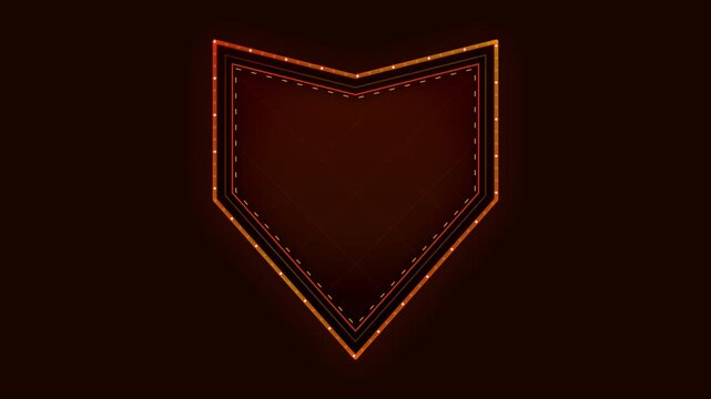 Aggressive lava red fire dragon esports gaming shield marquee frame.
