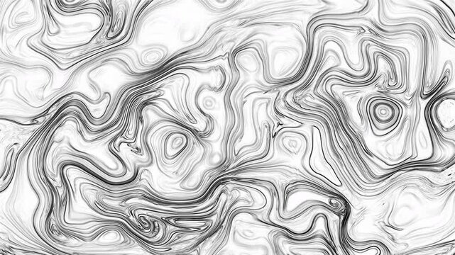 Elegant monochromatic texture with abstract liquid contour lines. Beautiful marble sketch pattern with soft engraved details on white background, ideal for modern minimalist designs.