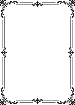 Vintage Floral Border Frame Vector