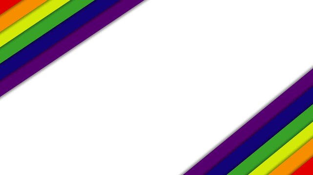 Vibrant Rainbow Stripes for Pride Month Celebration Background.