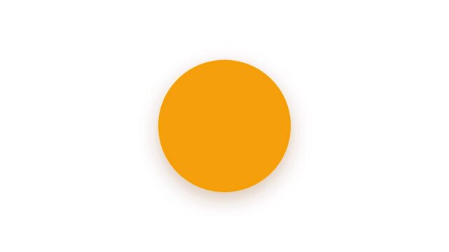 Premium transparent background warning badge animation featuring a geometric morphing scalloped triangle and crisp white exclamation mark.