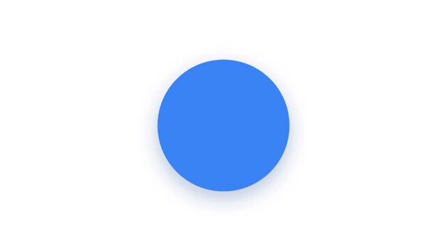 Premium transparent background info badge animation featuring a geometric morphing circle and crisp white question mark.