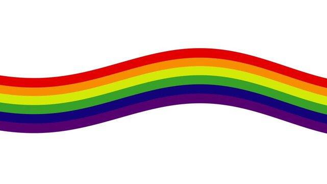 Vibrant Waving Rainbow Stripe for Pride Month Celebration.