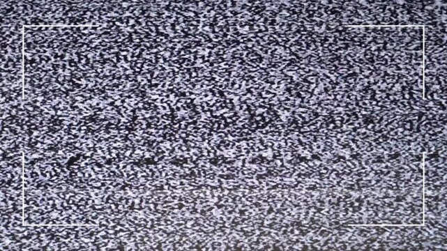 TV screen error mode, distortion glitch VHS overlay background with frame.
