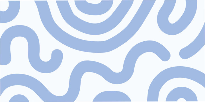 Abstract pattern of flowing wavy lines in a pale blue color