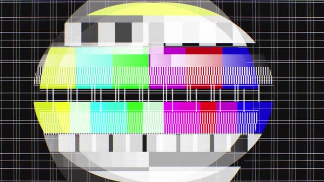 lost signal effect analog tv screen distortion glitch RGB.