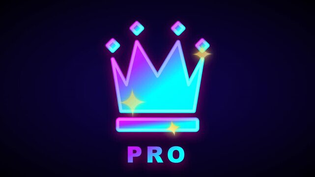 Luxurious premium animated Crown Cyberpunk Pro elegant royal frame background