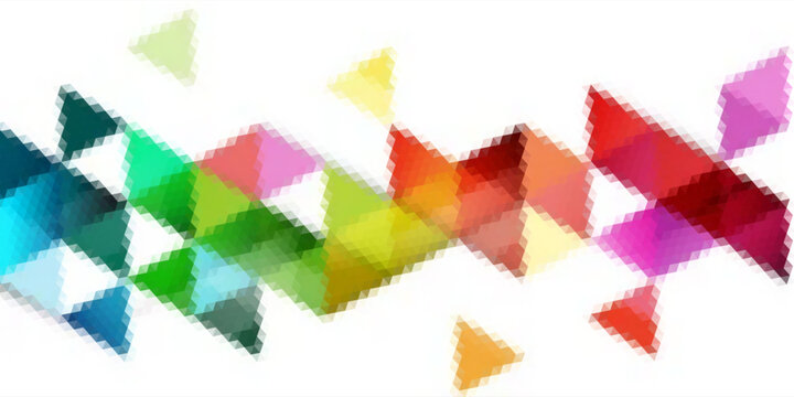 Abstract colorful overlapping geometric strip on white background. Modern template for business or technology presentation, vector illustration