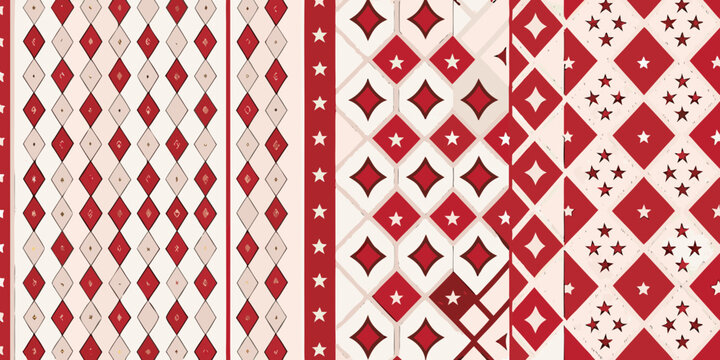 harlequin pattern a classic red and cream diamond checkered design