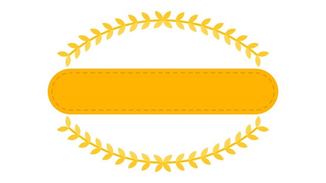 Rounded Pill Banner Laurel Wreath