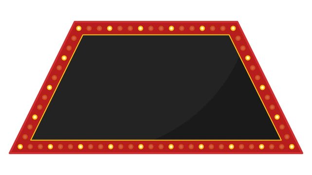 Trapezoid Blank Retro Marquee Sign