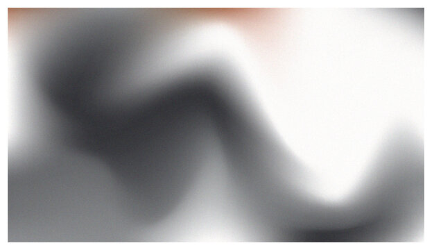 Abstract Fluid Gradient Background with Grainy Texture and Smooth Liquid Waves in Black, White, and Grey Monochrome Tones