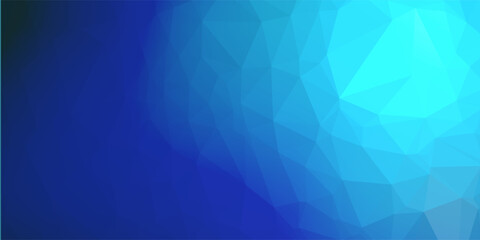 Fototapeta premium Abstract Blue Geometric Low-Poly Triangle Background Texture