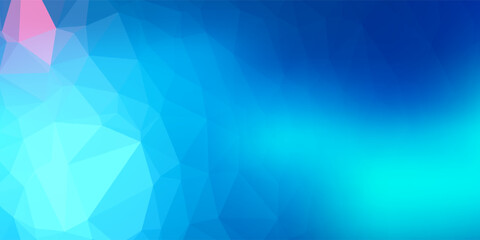 Obraz premium Abstract Blue Geometric Low-Poly Triangle Background Texture