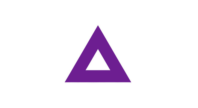 Asexual Pride Flag with purple triangle on black and white stripes