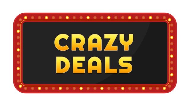 Vintage Cinema Ticket Red Marquee Crazy Deals