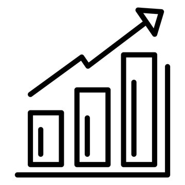 Growing chart icon vector set. Asset growth illustration sign collection. Profit analysis symbol. Statistics Logo.