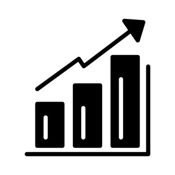 Growing chart icon vector set. Asset growth illustration sign collection. Profit analysis symbol. Statistics Logo.