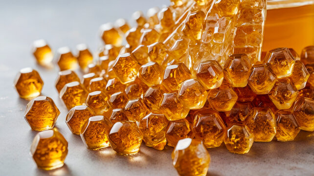 Clear Glass Honeycomb Shapes