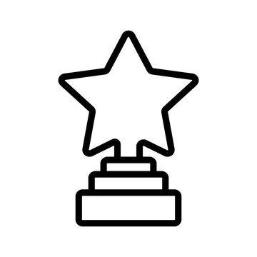 Statue icon vector. Cup illustration sign. First place symbol. Winner logo. Design for web.