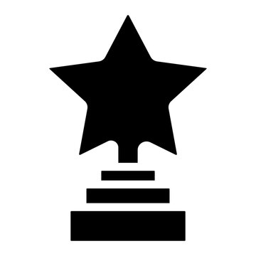 Statue icon vector. Cup illustration sign. First place symbol. Winner logo. Design for web.