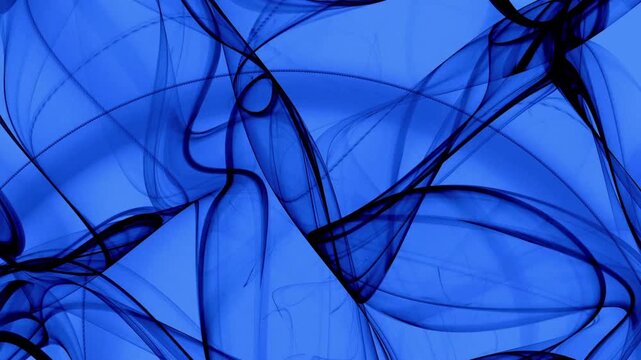 A modern and futuristic abstract visual with a stunning electric blue hue. Dynamic patterns resembling interwoven fiber optics, energy waves, 
