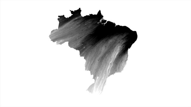 Black map stain brazil video 4K