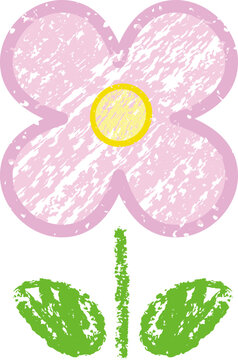 Abstract crayon flower