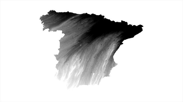 Black map stain spain video 4K