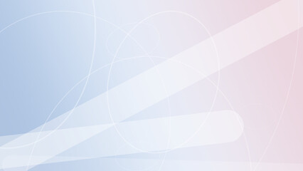 Blue and white abstract background with sweeping ribbon-like bands, glowing rings, and translucent curves, perfect for corporate banners and calming design themes. © Eldorado.S.Vector