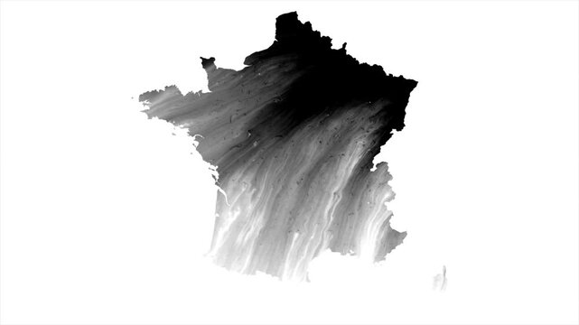 Black map stain france video 4K
