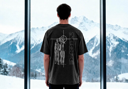T-shirt Mockup &ndash; Back View Apparel Presentation (PSD)