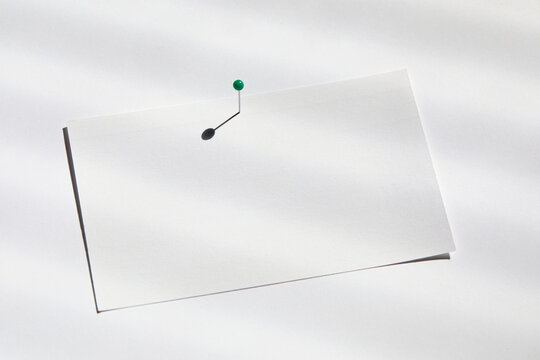 Blank notecard on white background