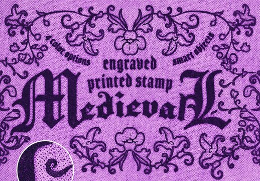 Old Stamp Text Effect &ndash; Engraving Typography for Logo, Poster & Branding (PSD)