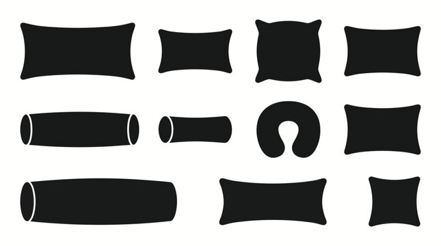 Collection of Various Pillow Silhouettes for Comfort and Decor