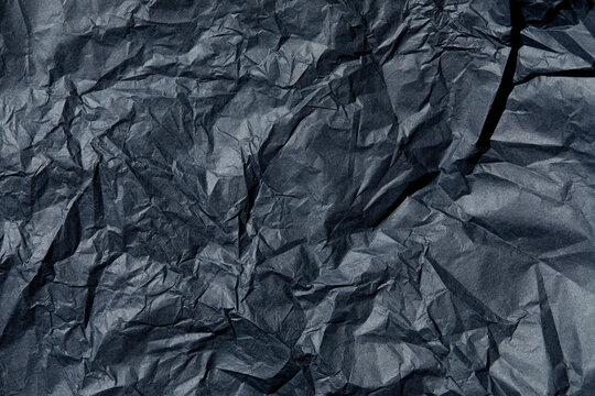Close-up of wrinkled black tissue paper