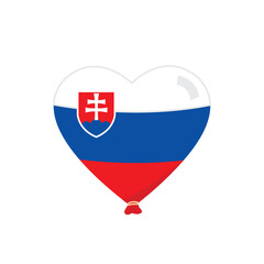 Obraz premium Heart balloon with slovakia flag