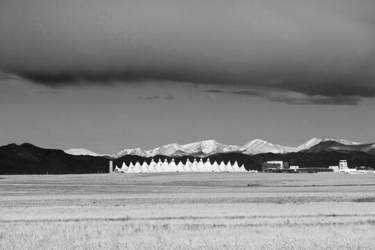 Denver International Airport in Black and White