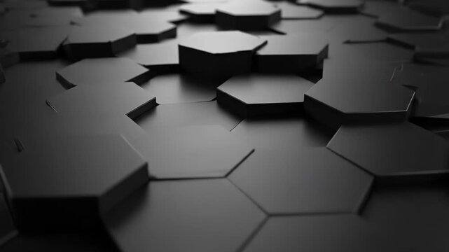 Abstract dark hexagonal geometric pattern background texture design