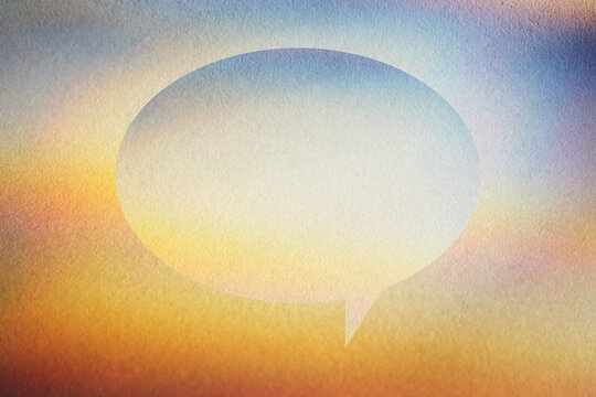 Thought bubble on abstract background