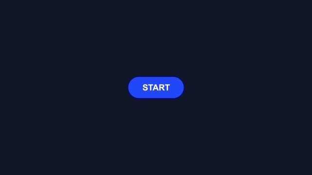 Minimal blue start button centered on dark background for gaming interface and web navigation.