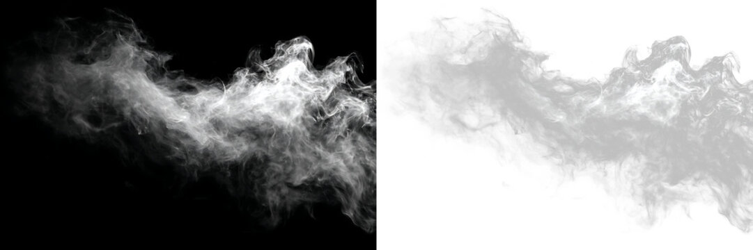 Realistic white fog with soft smoke cloud isolated PNG