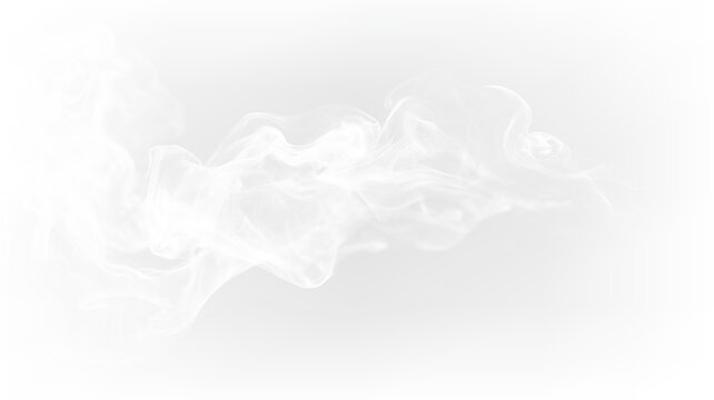 White smoke plume with airy diffusion and light texture PNG
