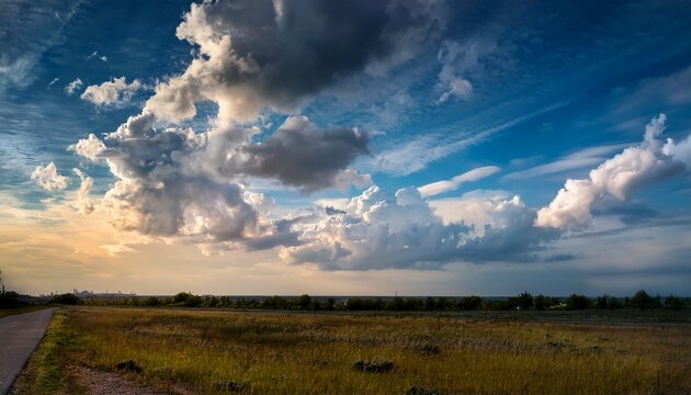 Beatiful Sky With Comolus Clouds